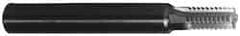 Scientific Cutting Tools - 1-16 Thread, 3/4" Shank Diam, TiCN Coating, Powdered Metal Straight Flute Thread Mill - 6 Flutes, 4" OAL, 1" Min Noml Diameter - Apex Tool & Supply