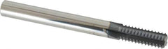 Scientific Cutting Tools - 3/8-40 Thread, 1/4" Shank Diam, TiN Coating, Solid Carbide Straight Flute Thread Mill - 4 Flutes, 2-1/2" OAL, 3/8" Min Noml Diameter - Apex Tool & Supply