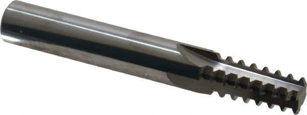 Scientific Cutting Tools - 1/2-14, 3/4-14 Thread, 1/2" Shank Diam, Bright Coating, Solid Carbide Straight Flute Thread Mill - 4 Flutes, 3-1/2" OAL, 1/2" Min Noml Diameter - Apex Tool & Supply