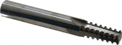 Scientific Cutting Tools - 1/2-14, 3/4-14 Thread, 1/2" Shank Diam, Bright Coating, Solid Carbide Straight Flute Thread Mill - 4 Flutes, 3-1/2" OAL, 1/2" Min Noml Diameter - Apex Tool & Supply