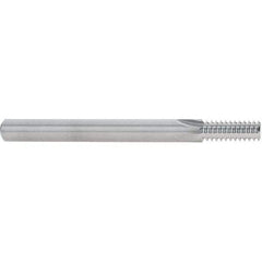 Scientific Cutting Tools - 3/8-16 Thread, 5/16" Shank Diam, Bright Coating, Solid Carbide Straight Flute Thread Mill - 4 Flutes, 3-1/2" OAL, 3/8" Min Noml Diameter - Apex Tool & Supply
