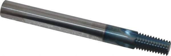Scientific Cutting Tools - 1/4-18, 3/8-18 Thread, 3/8" Shank Diam, TiAlN Coating, Solid Carbide Straight Flute Thread Mill - 4 Flutes, 3-1/2" OAL, 1/4" Min Noml Diameter - Apex Tool & Supply