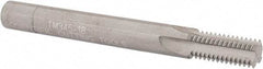 Scientific Cutting Tools - 7/16-18 Thread, 3/8" Shank Diam, Bright Coating, Solid Carbide Straight Flute Thread Mill - 4 Flutes, 3-1/2" OAL, 7/16" Min Noml Diameter - Apex Tool & Supply