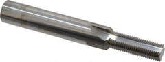 Scientific Cutting Tools - 1/2-24 Thread, 1/2" Shank Diam, Bright Coating, Solid Carbide Straight Flute Thread Mill - 4 Flutes, 3-1/2" OAL, 1/2" Min Noml Diameter - Apex Tool & Supply