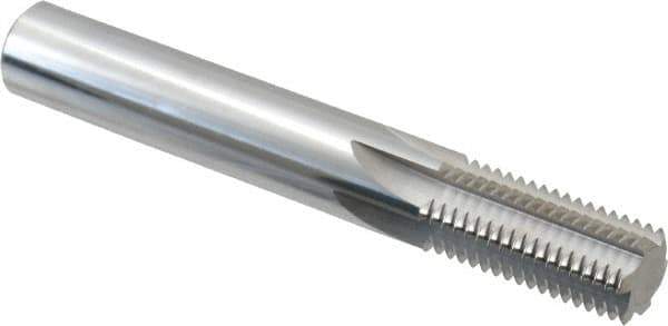 Scientific Cutting Tools - 5/8-16 Thread, 1/2" Shank Diam, Bright Coating, Solid Carbide Straight Flute Thread Mill - 6 Flutes, 3-1/2" OAL, 5/8" Min Noml Diameter - Apex Tool & Supply