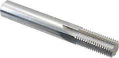Scientific Cutting Tools - 5/8-16 Thread, 1/2" Shank Diam, Bright Coating, Solid Carbide Straight Flute Thread Mill - 6 Flutes, 3-1/2" OAL, 5/8" Min Noml Diameter - Apex Tool & Supply