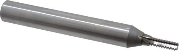 Scientific Cutting Tools - 7/16-24 Thread, 3/4" Shank Diam, Bright Coating, Solid Carbide Straight Flute Thread Mill - 4 Flutes, 6" OAL, 7/16" Min Noml Diameter - Apex Tool & Supply