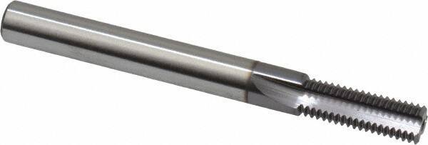 Scientific Cutting Tools - 5/16-28 Thread, 1/4" Shank Diam, TiCN Coating, Powdered Metal Straight Flute Thread Mill - 3 Flutes, 2-1/2" OAL, 5/16" Min Noml Diameter - Apex Tool & Supply