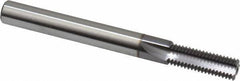 Scientific Cutting Tools - 5/16-28 Thread, 1/4" Shank Diam, TiCN Coating, Powdered Metal Straight Flute Thread Mill - 3 Flutes, 2-1/2" OAL, 5/16" Min Noml Diameter - Apex Tool & Supply