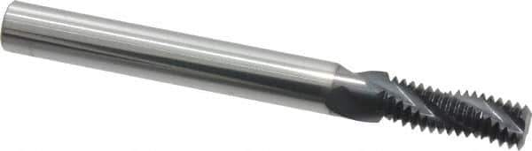 Scientific Cutting Tools - 5/16-24 UNF, 0.235" Cutting Diam, 3 Flute, Solid Carbide Helical Flute Thread Mill - Internal/External Thread, 0.684" LOC, 2-1/2" OAL, 1/4" Shank Diam - Apex Tool & Supply