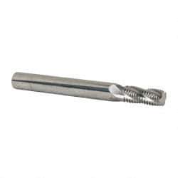 Scientific Cutting Tools - 7/16-20 UNF, 0.345" Cutting Diam, 4 Flute, Solid Carbide Helical Flute Thread Mill - Internal/External Thread, 0.82" LOC, 3-1/2" OAL, 3/8" Shank Diam - Apex Tool & Supply