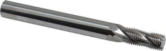 Scientific Cutting Tools - 7/16-24 UNS, 0.345" Cutting Diam, 4 Flute, Solid Carbide Helical Flute Thread Mill - Internal/External Thread, 0.808" LOC, 3-1/2" OAL, 3/8" Shank Diam - Apex Tool & Supply