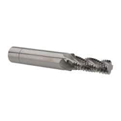 Scientific Cutting Tools - 1/2-13 UNC, 0.4" Cutting Diam, 4 Flute, Solid Carbide Helical Flute Thread Mill - Internal/External Thread, 1.108" LOC, 3-1/2" OAL, 1/2" Shank Diam - Apex Tool & Supply