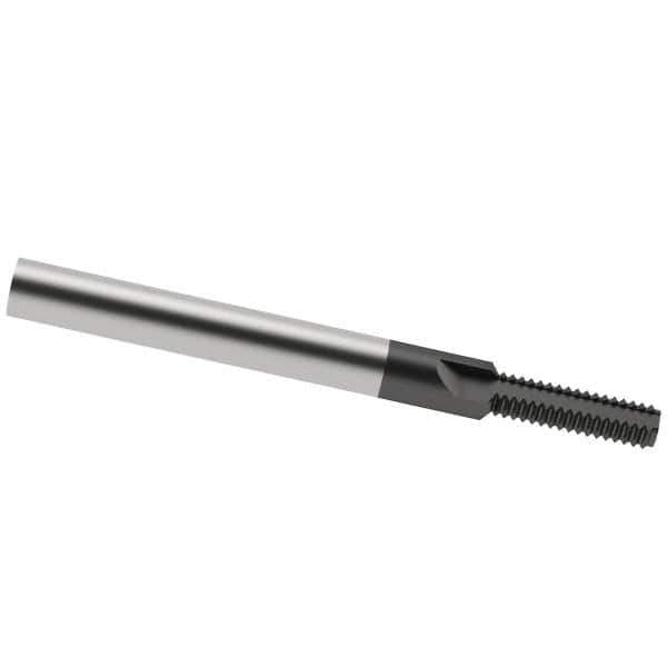 Scientific Cutting Tools - M8x1.00 Thread, 1/4" Shank Diam, AlTiN+ Coating, Solid Carbide Straight Flute Thread Mill - 3 Flutes, 2-1/2" OAL, M8 Min Noml Diamter - Apex Tool & Supply