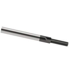 Scientific Cutting Tools - M8x1.00 Thread, 1/4" Shank Diam, AlTiN+ Coating, Solid Carbide Straight Flute Thread Mill - 3 Flutes, 2-1/2" OAL, M8 Min Noml Diamter - Apex Tool & Supply