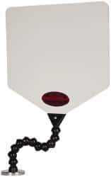 Cedarberg - Polycarbonate Flat Base & Shield - 9" Wide x 9" Long x 1/8" Thick, 12" Arm Reach, Magnetic Base, For General Purpose Use - Apex Tool & Supply