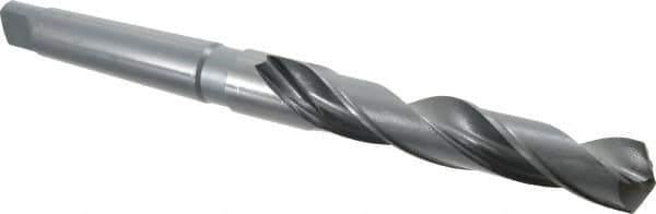 General Chipbreaker - 1", 3MT 118° Point High Speed Steel Taper Shank Drill Bit - Oxide Finish, 6-1/2" Flute Length, 11-1/4" OAL, Chipbreaker Flute - Apex Tool & Supply