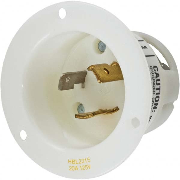 Hubbell Wiring Device-Kellems - 125V 20A NEMA L5-20P Industrial Twist Lock Inlet - Apex Tool & Supply