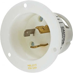 Hubbell Wiring Device-Kellems - 125V 20A NEMA L5-20P Industrial Twist Lock Inlet - Apex Tool & Supply