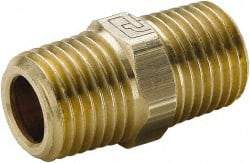 Parker - 3/4 Male Thread, Brass Industrial Pipe Hex Nipple - MBSPT, 1,000 psi - Apex Tool & Supply