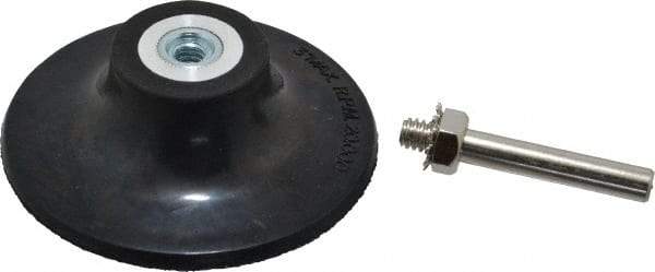 Value Collection - 3" Diam Quick-Change Type R Disc Backing Pad - 1/4" Shank Diam, Medium Density, 20,000 RPM - Apex Tool & Supply