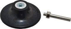 Value Collection - 3" Diam Quick-Change Type R Disc Backing Pad - 1/4" Shank Diam, Medium Density, 20,000 RPM - Apex Tool & Supply