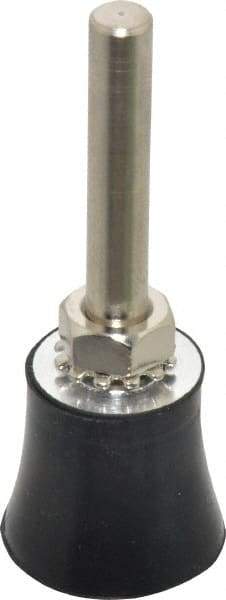 Value Collection - 1" Diam Quick-Change Type S Disc Backing Pad - 1/4" Shank Diam, Medium Density, 30,000 RPM, Screw On Compatible - Apex Tool & Supply