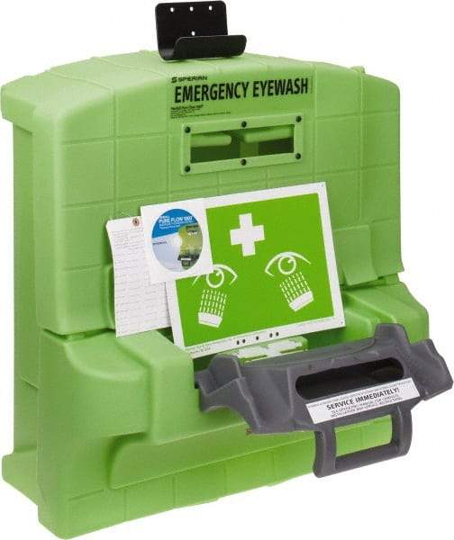 Honeywell - 7 Gallon, 0.4 GPM Flow Rate at 30 PSI, Gravity Fed Polyethylene, Portable Eye Wash Station - 15 Min Duration, 18 Inch Wide x 31 Inch Deep x 29 Inch High - Apex Tool & Supply