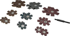 Superior Abrasives - 17 Piece Aluminum Oxide Sanding Star Kit - Contains 1-1/2, 2 & 3" Diam Coarse, Medium & Very Fine Polishing & Sanding Stars - Apex Tool & Supply