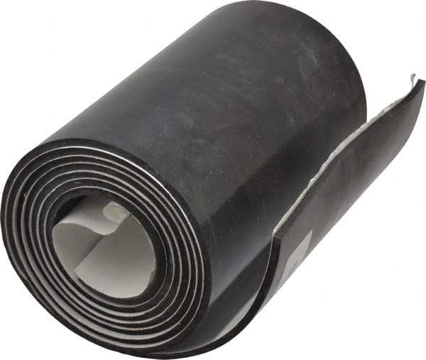 Made in USA - 60" Long, 6" Wide, 1/8" Thick, Buna-N Rubber Foam Sheet - 50 to 60 Durometer, Black, -20 to 180°F, 2,500 psi Tensile Strength, Adhesive Backing, Stock Length - Apex Tool & Supply