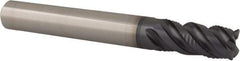 Iscar - 3/8", 4 Flute, Single End, Solid Carbide, Corner Chamfer End Mill - 3" OAL, 45° Helix, Right Hand Flute, 3/4" LOC, Right Hand Cut - Apex Tool & Supply