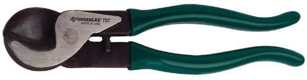 Greenlee - 9-1/4" OAL, 1 AWG Capacity, Cable Cutter - Plastic Coated Handle - Apex Tool & Supply