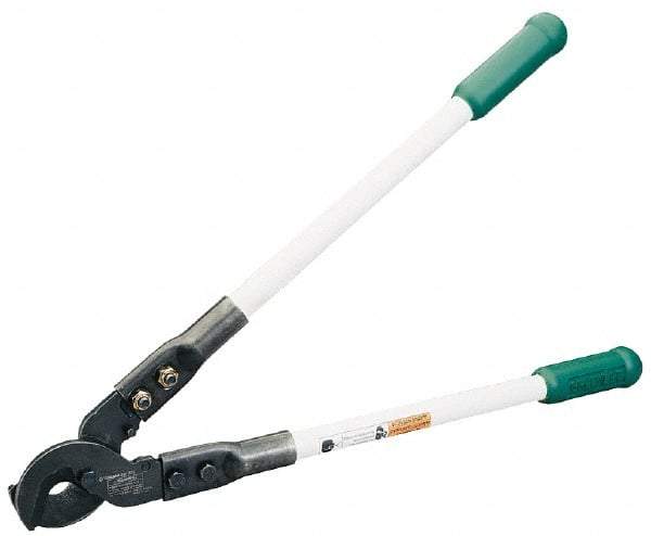 Greenlee - 31-1/2" OAL, 1,000 MCM Capacity, Cable Cutter - Rubber Handle - Apex Tool & Supply