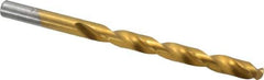 Chicago-Latrobe - Letter K 135° Cobalt Jobber Drill - TiN Finish, Right Hand Cut, Spiral Flute, Straight Shank, 4-1/4" OAL, Split Point - Apex Tool & Supply