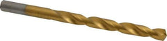 Chicago-Latrobe - Letter O 135° Cobalt Jobber Drill - TiN Finish, Right Hand Cut, Spiral Flute, Straight Shank, 4-1/2" OAL, Split Point - Apex Tool & Supply