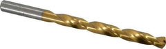 Chicago-Latrobe - Letter P 135° Cobalt Jobber Drill - TiN Finish, Right Hand Cut, Spiral Flute, Straight Shank, 4-5/8" OAL, Split Point - Apex Tool & Supply
