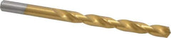 Chicago-Latrobe - Letter Q 135° Cobalt Jobber Drill - TiN Finish, Right Hand Cut, Spiral Flute, Straight Shank, 4-3/4" OAL, Split Point - Apex Tool & Supply