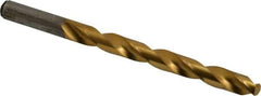 Chicago-Latrobe - Letter Y 135° Cobalt Jobber Drill - TiN Finish, Right Hand Cut, Spiral Flute, Straight Shank, 5-1/4" OAL, Split Point - Apex Tool & Supply