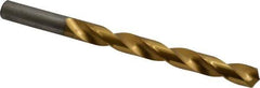 Chicago-Latrobe - Letter Z 135° Cobalt Jobber Drill - TiN Finish, Right Hand Cut, Spiral Flute, Straight Shank, 5-1/4" OAL, Split Point - Apex Tool & Supply