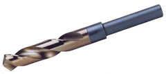 Chicago-Latrobe - 1-3/8" Drill, 118° Point, Cobalt Silver Deming & Reduced Shank Drill Bit - Oxide/Gold Finish, 6" OAL, Straight Shank, 3-1/8" Flute Length, Right Hand Cut, Split Point, Spiral Flute, Regular Spiral - Apex Tool & Supply