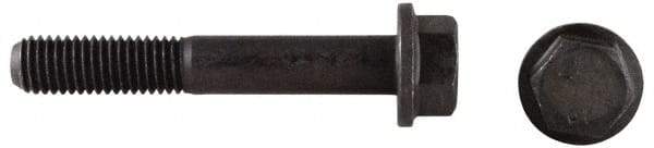 Value Collection - 1/2-13 UNC, 1" Length Under Head, Hex Drive Flange Bolt - 1" Thread Length, Grade 8 Alloy Steel, Smooth Flange, Phosphate & Oil Finish - Apex Tool & Supply