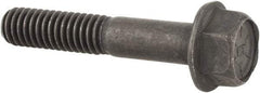 Value Collection - 5/16-18 UNC, 1-3/4" Length Under Head, Hex Drive Flange Bolt - 7/8" Thread Length, Grade 8 Alloy Steel, Smooth Flange, Phosphate & Oil Finish - Apex Tool & Supply