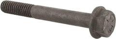 Value Collection - 5/16-18 UNC, 2-1/2" Length Under Head, Hex Drive Flange Bolt - 7/8" Thread Length, Grade 8 Alloy Steel, Smooth Flange, Phosphate & Oil Finish - Apex Tool & Supply