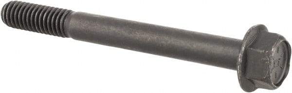 Value Collection - 5/16-18 UNC, 3" Length Under Head, Hex Drive Flange Bolt - 7/8" Thread Length, Grade 8 Alloy Steel, Smooth Flange, Phosphate & Oil Finish - Apex Tool & Supply