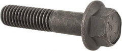 Value Collection - 7/16-14 UNC, 2" Length Under Head, Hex Drive Flange Bolt - 1-1/8" Thread Length, Grade 8 Alloy Steel, Smooth Flange, Phosphate & Oil Finish - Apex Tool & Supply