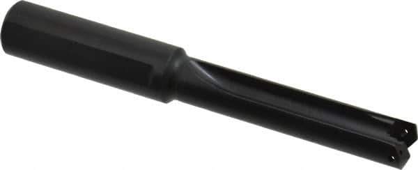 Allied Machine and Engineering - Series 0.5, 39/64 to 11/16" Diam, 3/4" Diam Straight Shank, Straight Flute Spade Drill - 2-1/2" Max Depth, 3-27/64" Body Length, 5-11/16" OAL, Standard Length, Through Coolant - Apex Tool & Supply