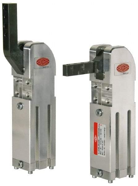 De-Sta-Co - 708 Lb Inner Hold Capacity, Vert Mount, Air Power Hold-Down Toggle Clamp - M5 Port, 90° Bar Opening, 151mm Height Under Bar - Apex Tool & Supply