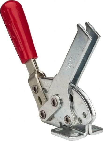 De-Sta-Co - 840 Lb Holding Capacity, Horizontal Handle, Manual Hold Down Toggle Clamp - 70° Handle Movement, 68° Bar Opening, U-Bar, Flanged Base, Electro-Plated Zinc, Carbon Steel - Apex Tool & Supply