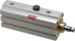 De-Sta-Co - 67 Lb Clamping Force, Adjustable (Right, Left, Straight) Swing, 28mm Total Stroke, Single-Acting Pneumatic Swing Clamp - G1/8 Port, 124.97mm Body Length x 32mm Body Width, 19.4 cm3 (Clamp), 22.5 cm3 (Unclamp), 145 Max psi - Apex Tool & Supply