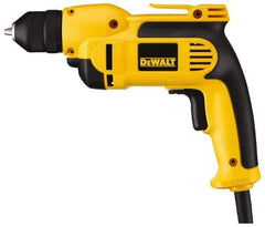 DeWALT - 3/8" Keyless Chuck, 2,500 RPM, Pistol Grip Handle Electric Drill - 8 Amps, Reversible - Apex Tool & Supply